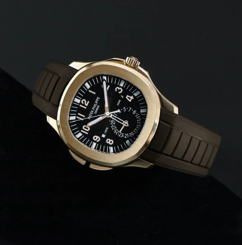 RubberB PK33 Espresso Brown Strap - rubber watch strap