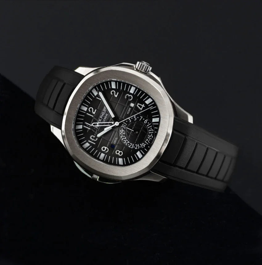 RubberB PK33 Jet Black Strap - rubber watch strap