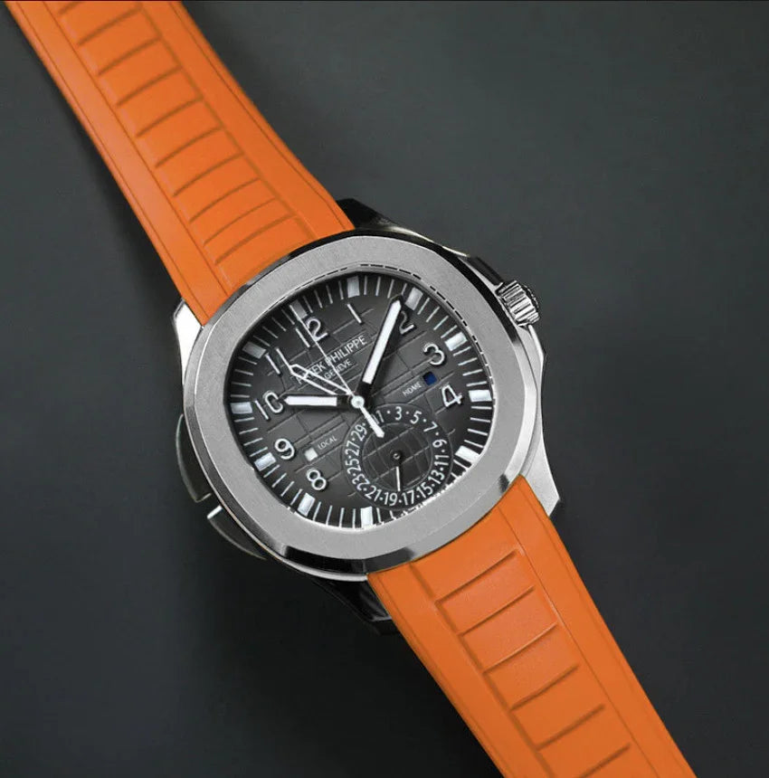 RubberB PK33 Mandarin Orange Strap - rubber watch strap