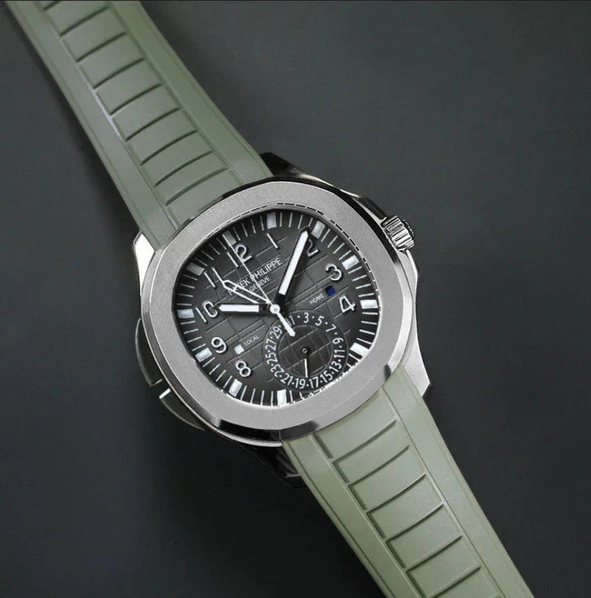 RubberB PK33 Military Green Strap - rubber watch strap