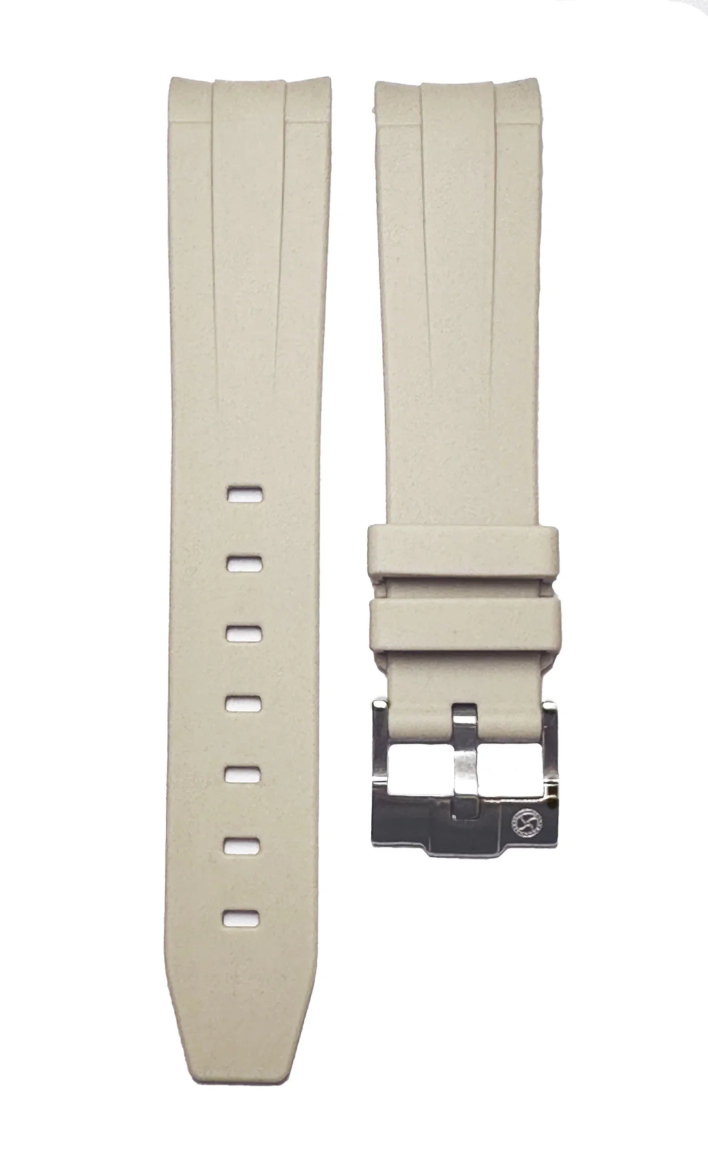 Rubber strap for Omega MoonSwatch - Cream - rubber watch strap