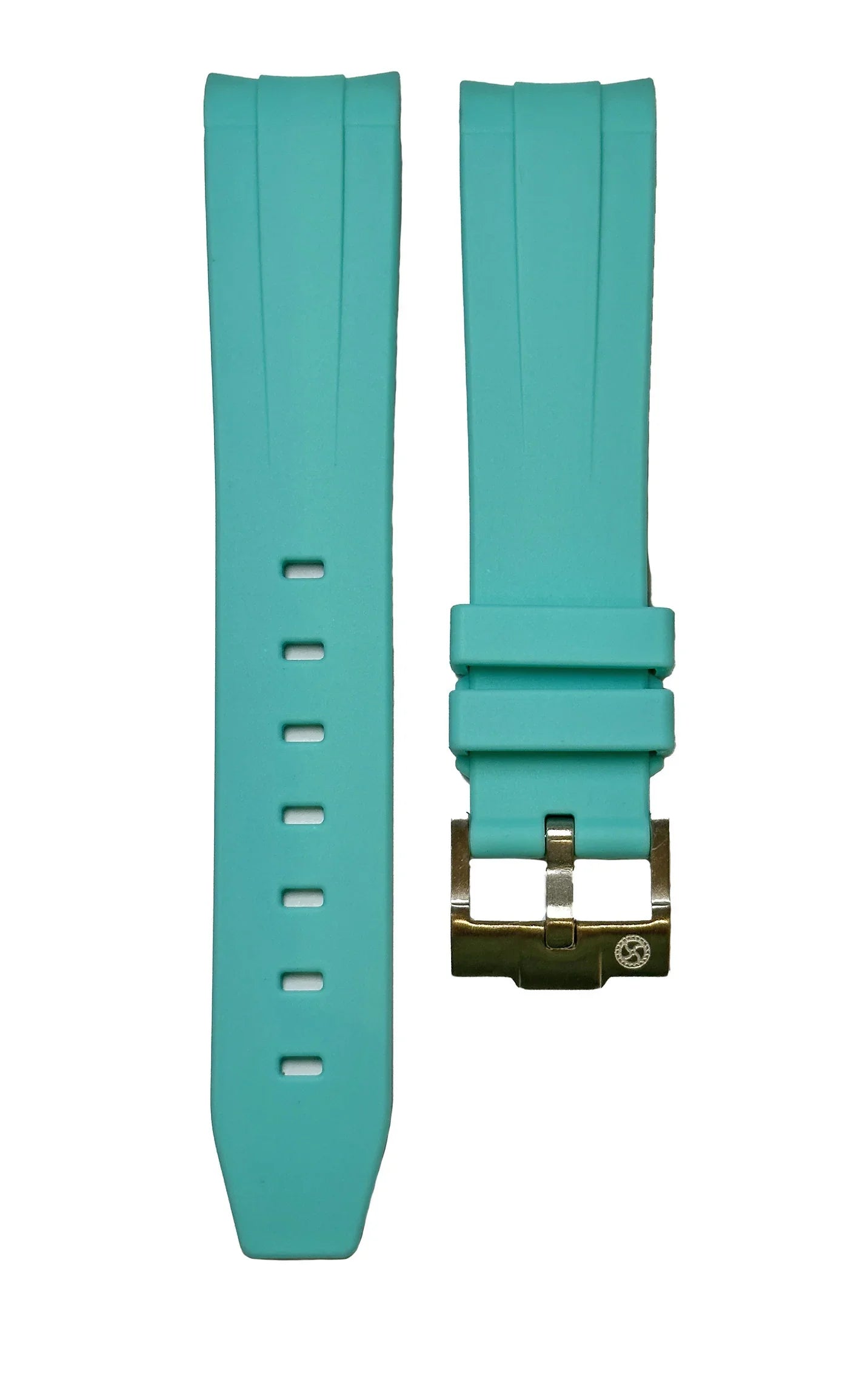 Rubber strap for Omega MoonSwatch - Cyan - rubber watch strap