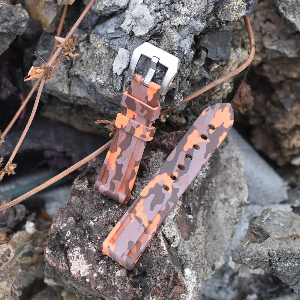 KronoKeeper Camouflage Rubber strap - Red - view 5