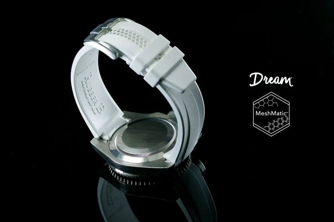 RubberB DM106CD White with buckle Strap - detail