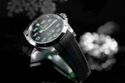 Rubber B Strap for Rolex Air-King 126900 - M215 Black/Green - rubber watch strap