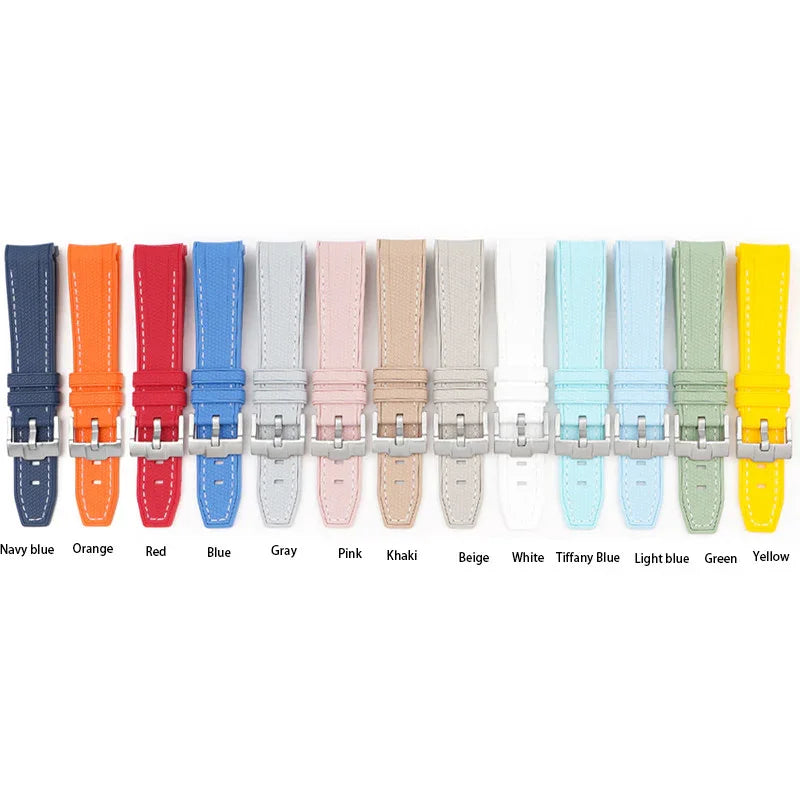 Rubber strap texture for Omega MoonSwatch - tiffany blue - detail