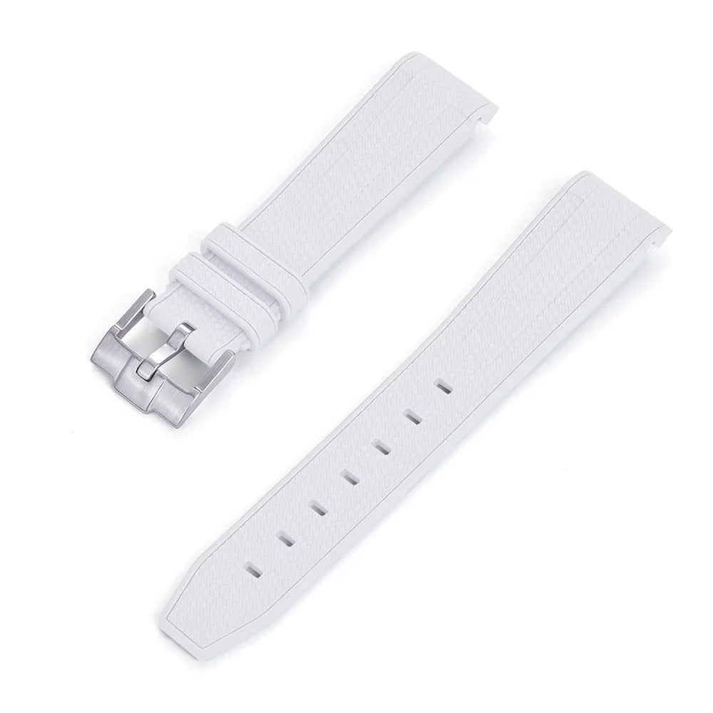 Rubber strap texture for Omega MoonSwatch - white - detail