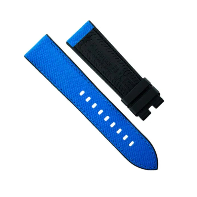 RubberB Ballistic SwimSkin PS22 - Caribbean Blue Strap - rubber watch strap