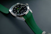 Rubber B Strap for Rolex Air-King 126900 - M215 Pine Green/Black