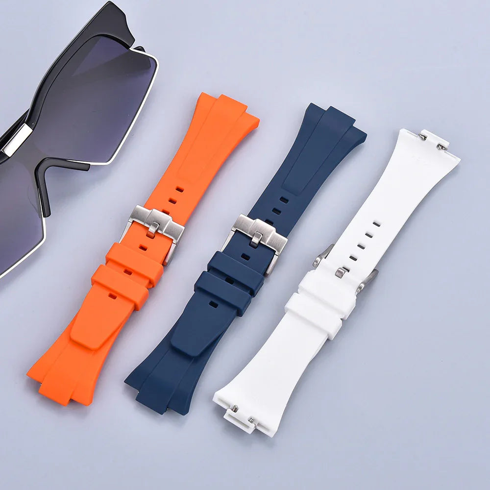 Rubber strap for Tissot PRX - Tiffany Blue - view 3