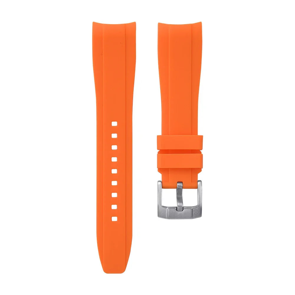 KronoKeeper integrated Rubber strap - Orange - rubber watch strap