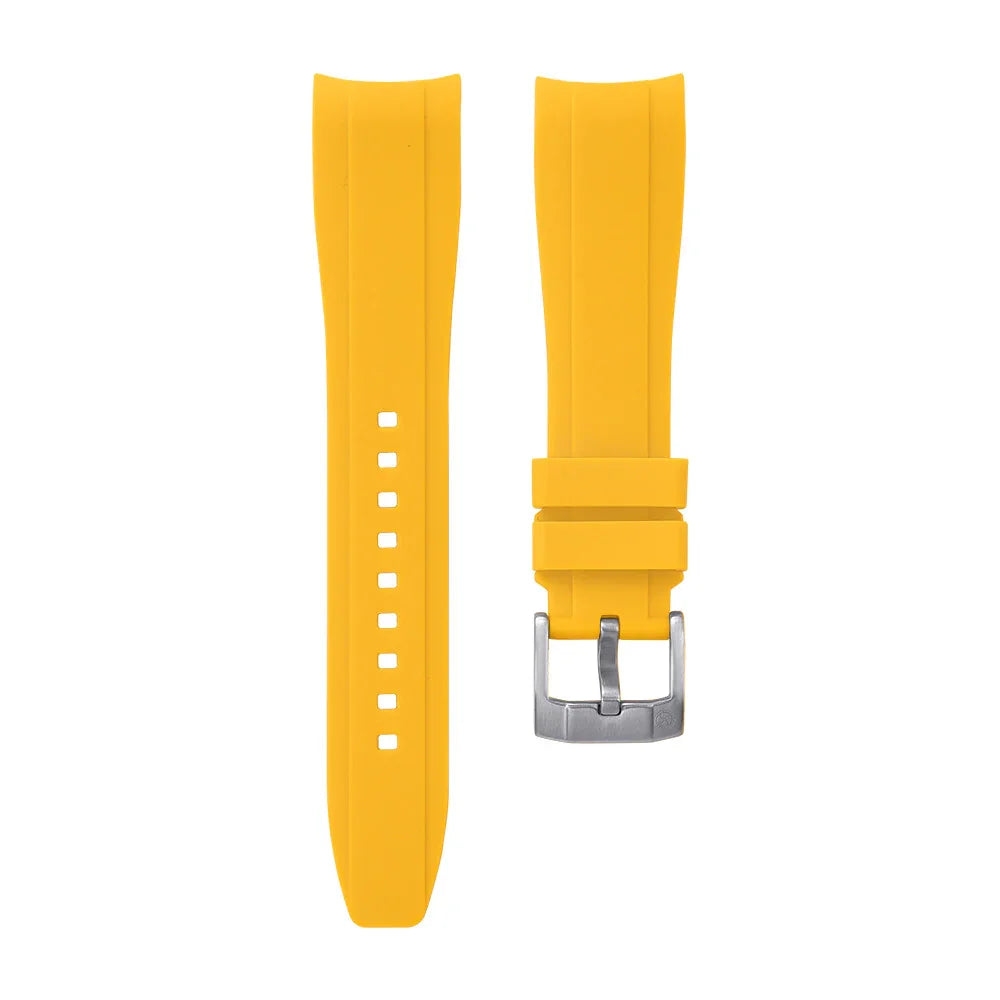 KronoKeeper integrated Rubber strap - Yellow - rubber watch strap