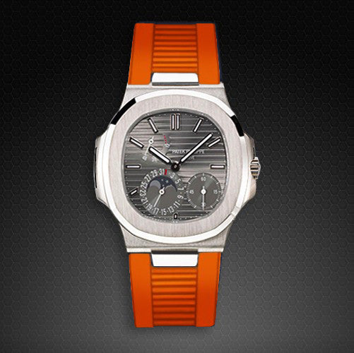 Rubber B strap PK77 for Patek Philippe Nautilus Orange