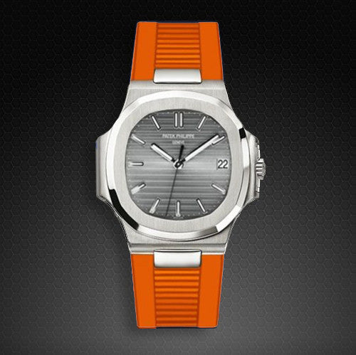 Rubber B strap PK77 for Patek Philippe Nautilus Orange