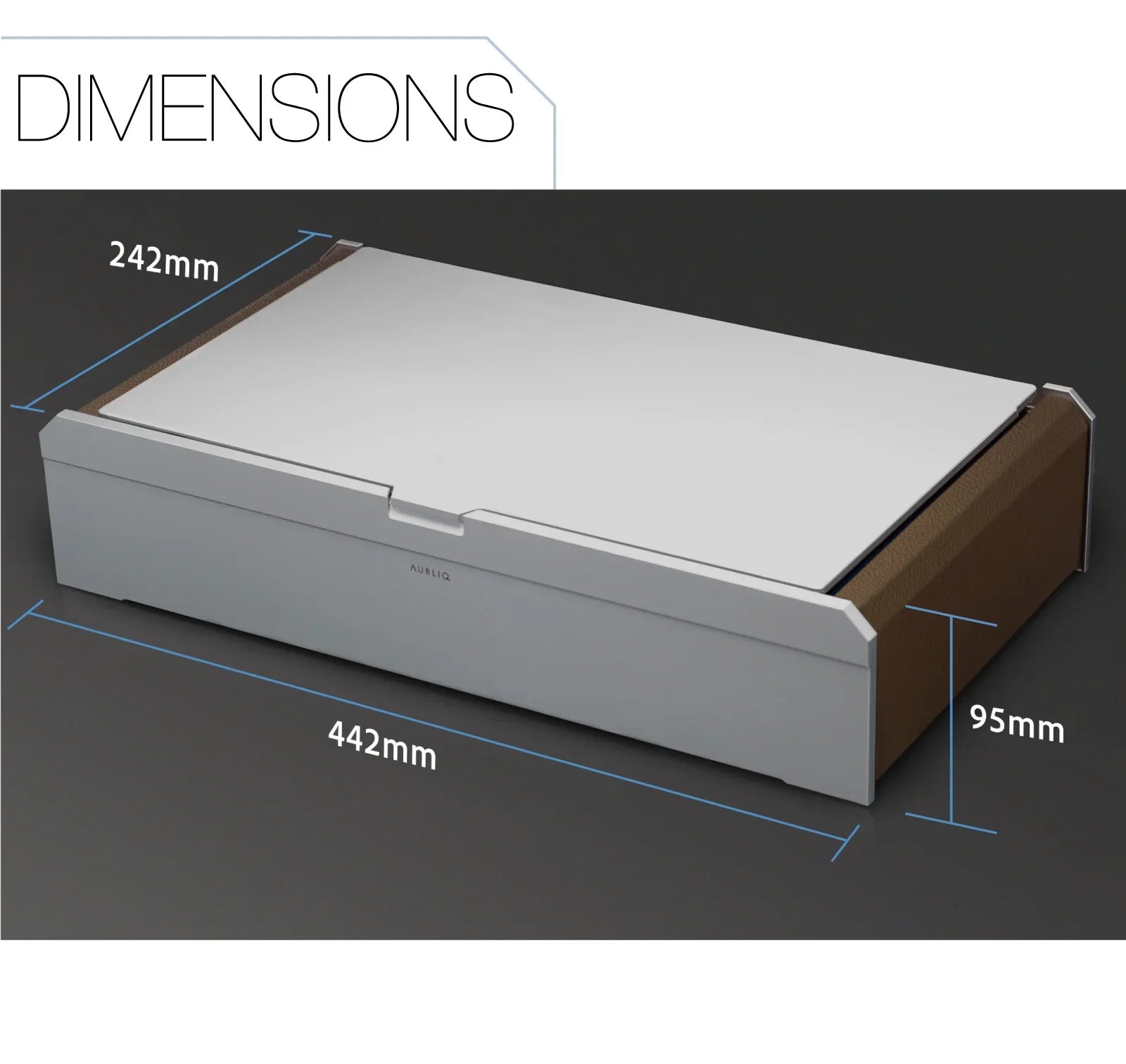Aubliq 10 or 12 watch box in Dark Grey aluminium and calf leather - view 9