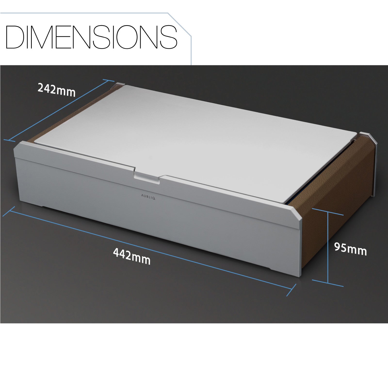 Aubliq 10/12 watch box in aluminium and leather