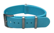 KronoKeeper ribbed nato strap - Sky Blue - NATO nylon watch strap