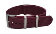 KronoKeeper ribbed nato strap - Burgundy - NATO nylon watch strap
