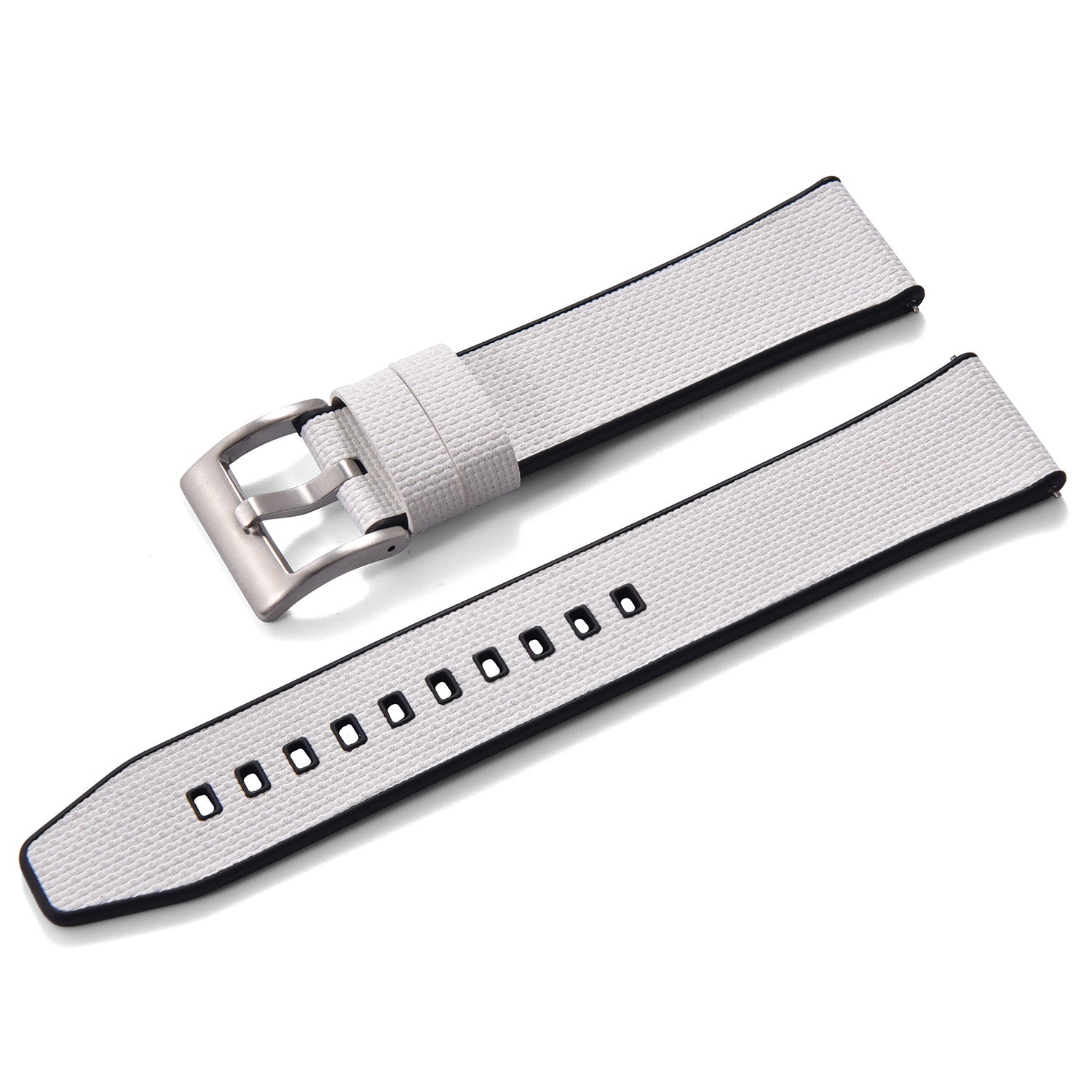 KronoKeeper double-layer FKM rubber strap - White