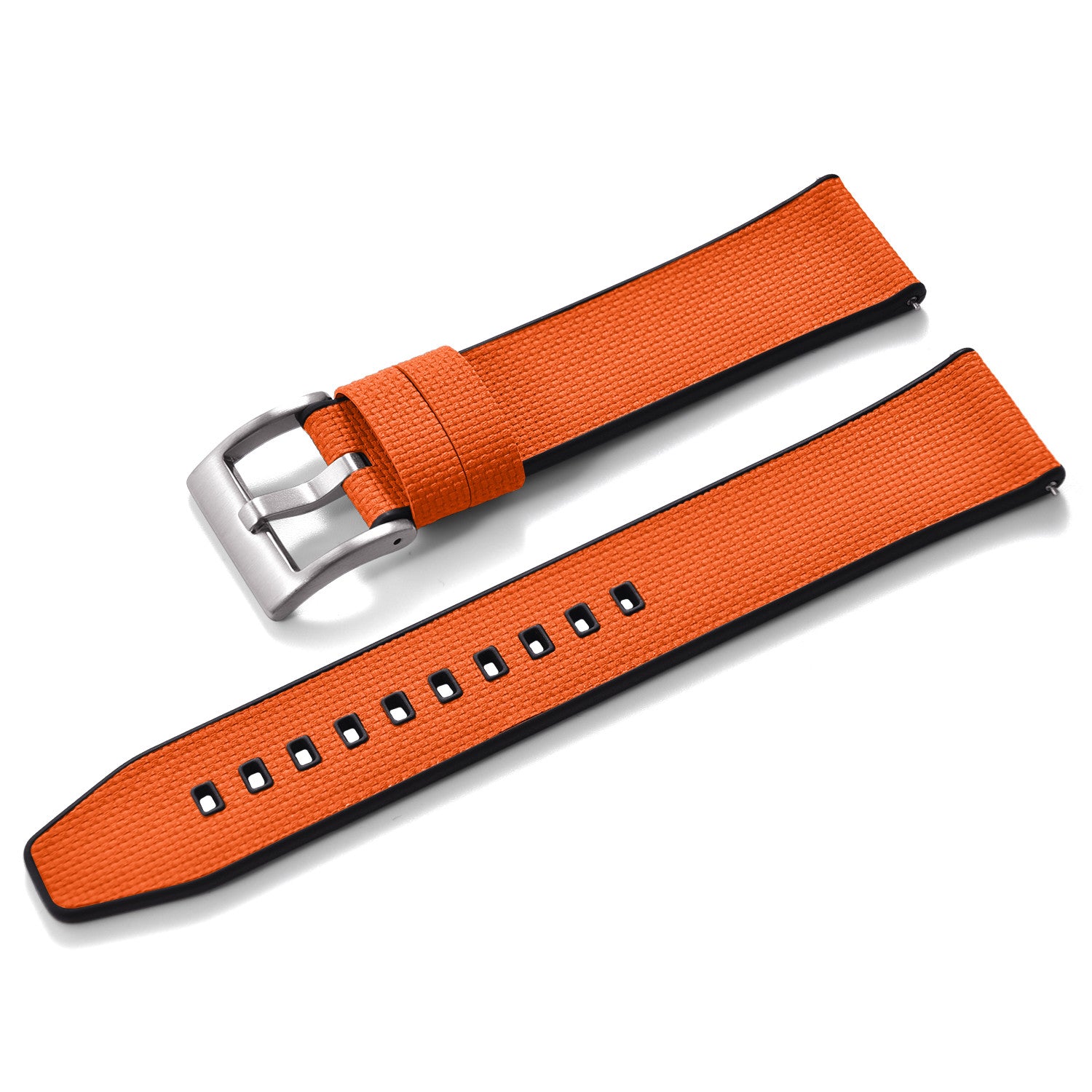 KronoKeeper double-layer FKM rubber strap - Orange