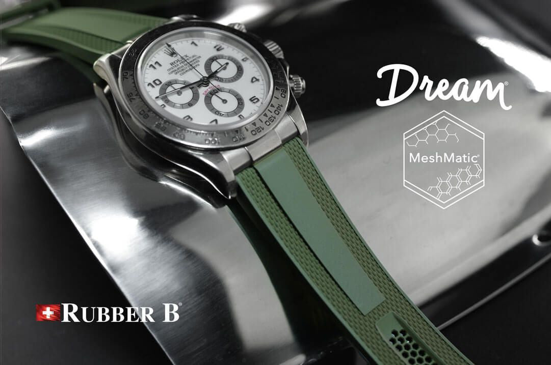 Rubber B Strap  - Dream Strap Universal - MeshMatic - Jet Black