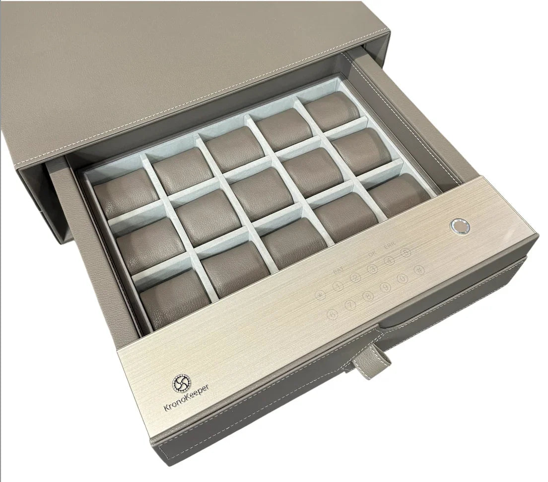 KronoKeeper Compact Watch Safe in vegan leather for 15 watches - view 3