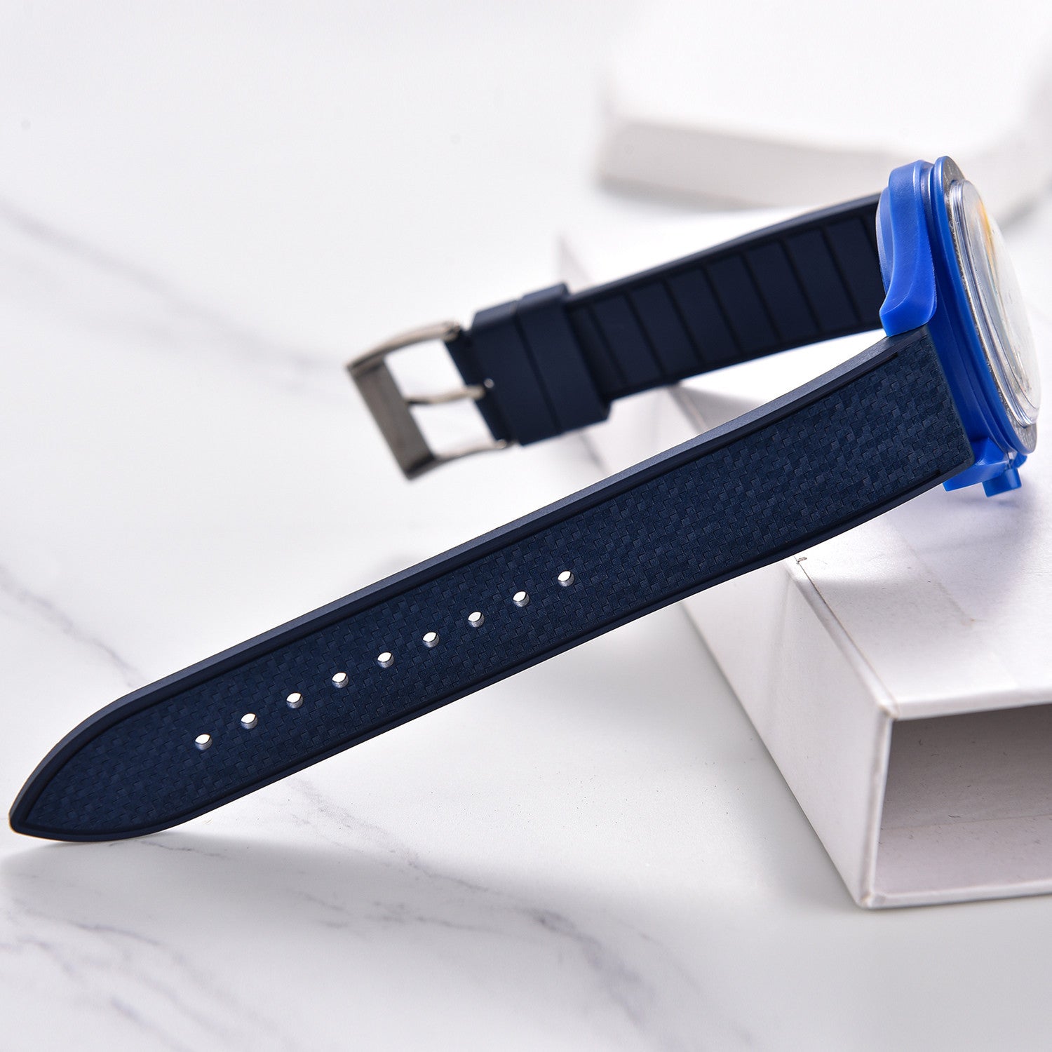 KronoKeeper mosaic Rubber Strap - Black