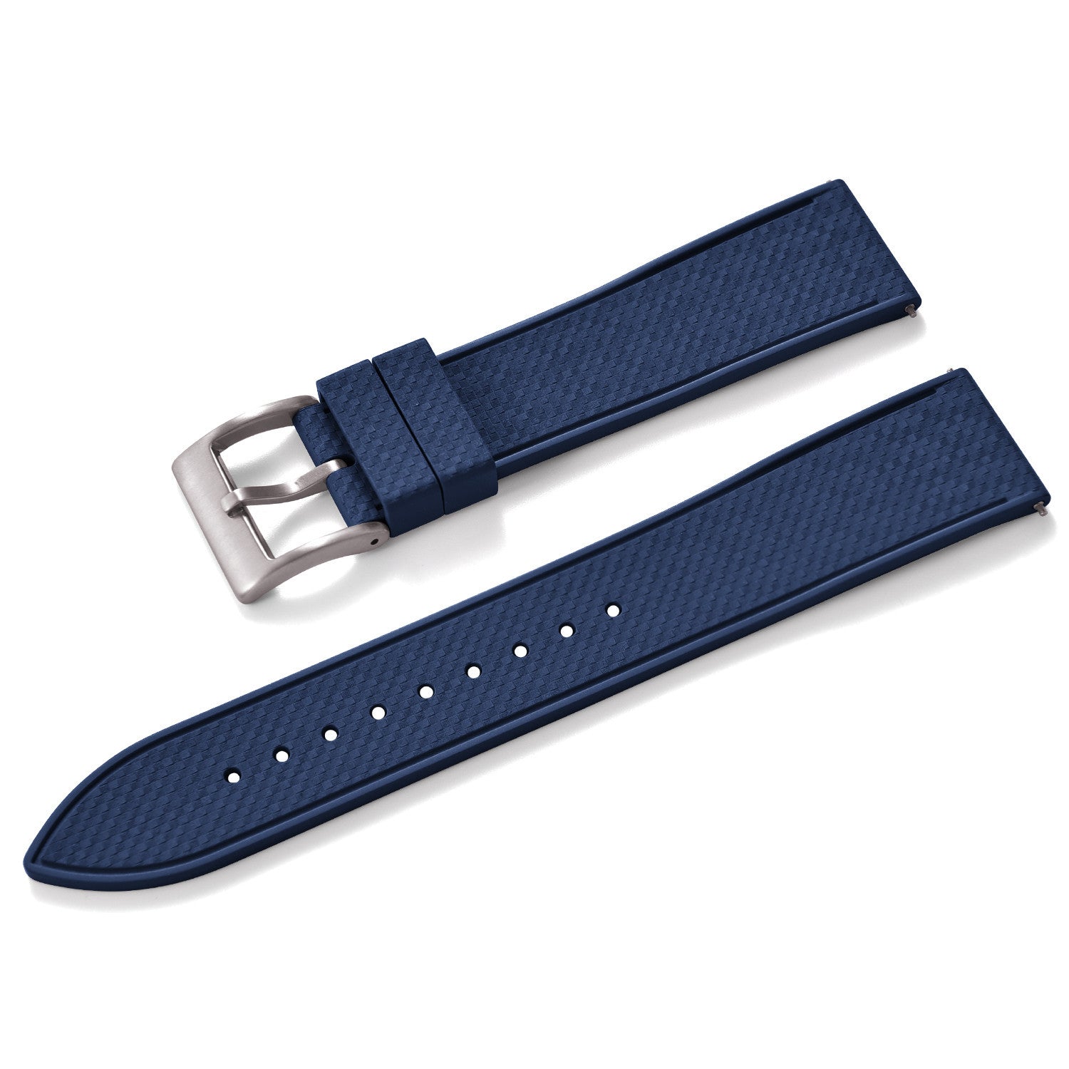 KronoKeeper mosaic Rubber Strap - Navy Blue