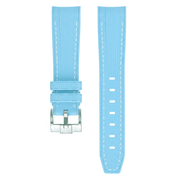 Rubber strap texture for Omega MoonSwatch -light blue