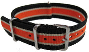 Watch NATO strap Black/sand/orange - NATO nylon watch strap