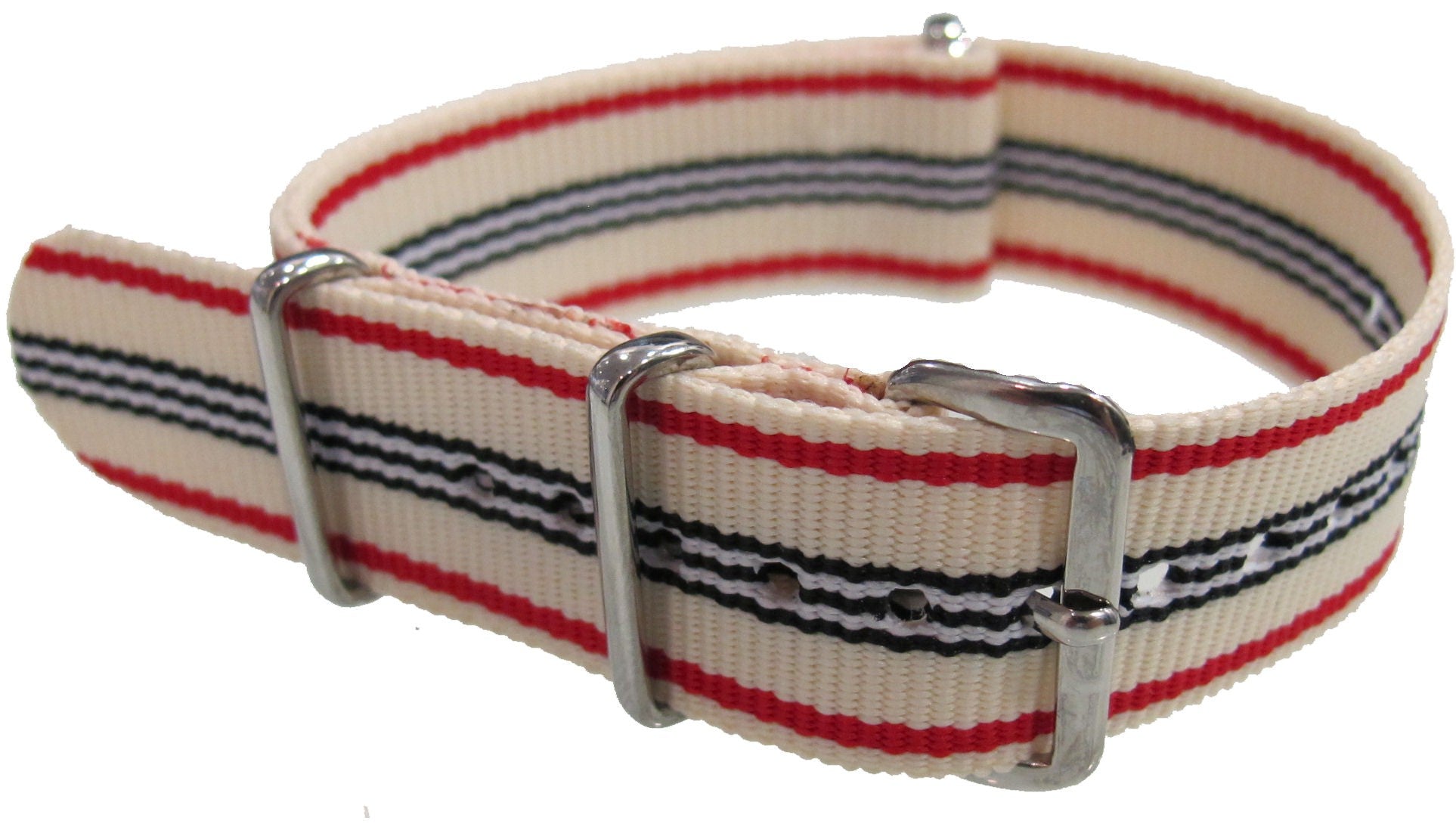 Watch NATO strap white/blue/red