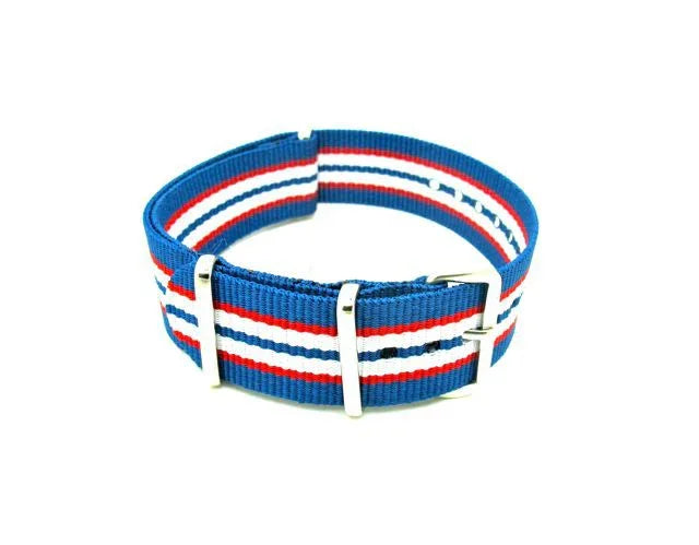 Watch NATO strap blue/red/white/blue - NATO nylon watch strap