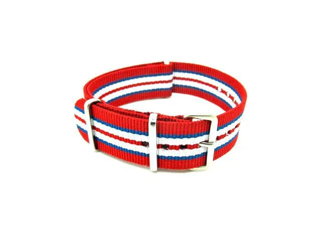 Watch NATO strap blue/red/white/blue - NATO nylon watch strap