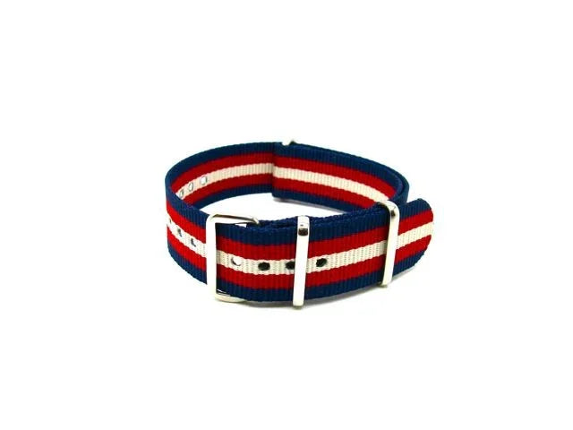 Watch NATO strap blue/red/sand - NATO nylon watch strap