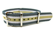 Watch NATO Strap grey/white/sand