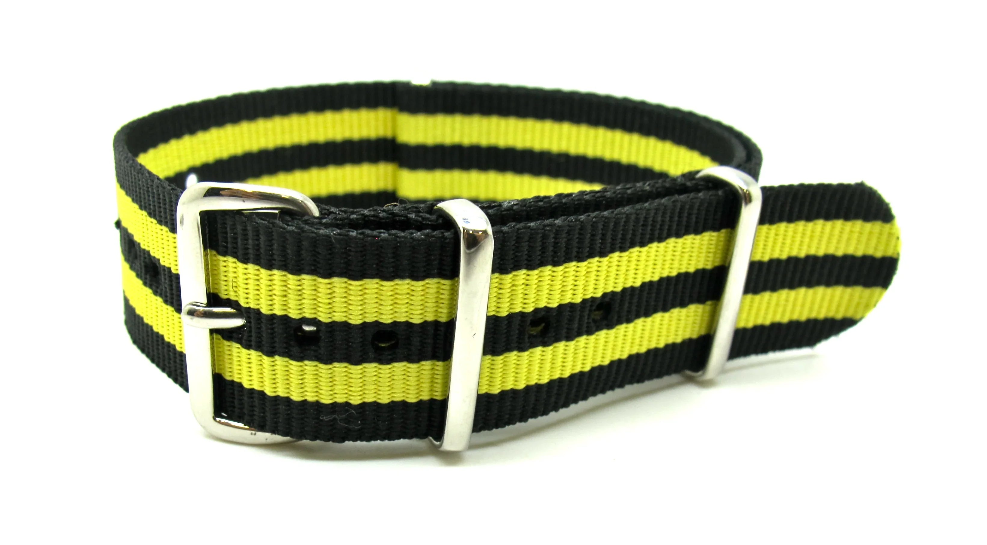 Watch NATO Strap black/yellow - NATO nylon watch strap