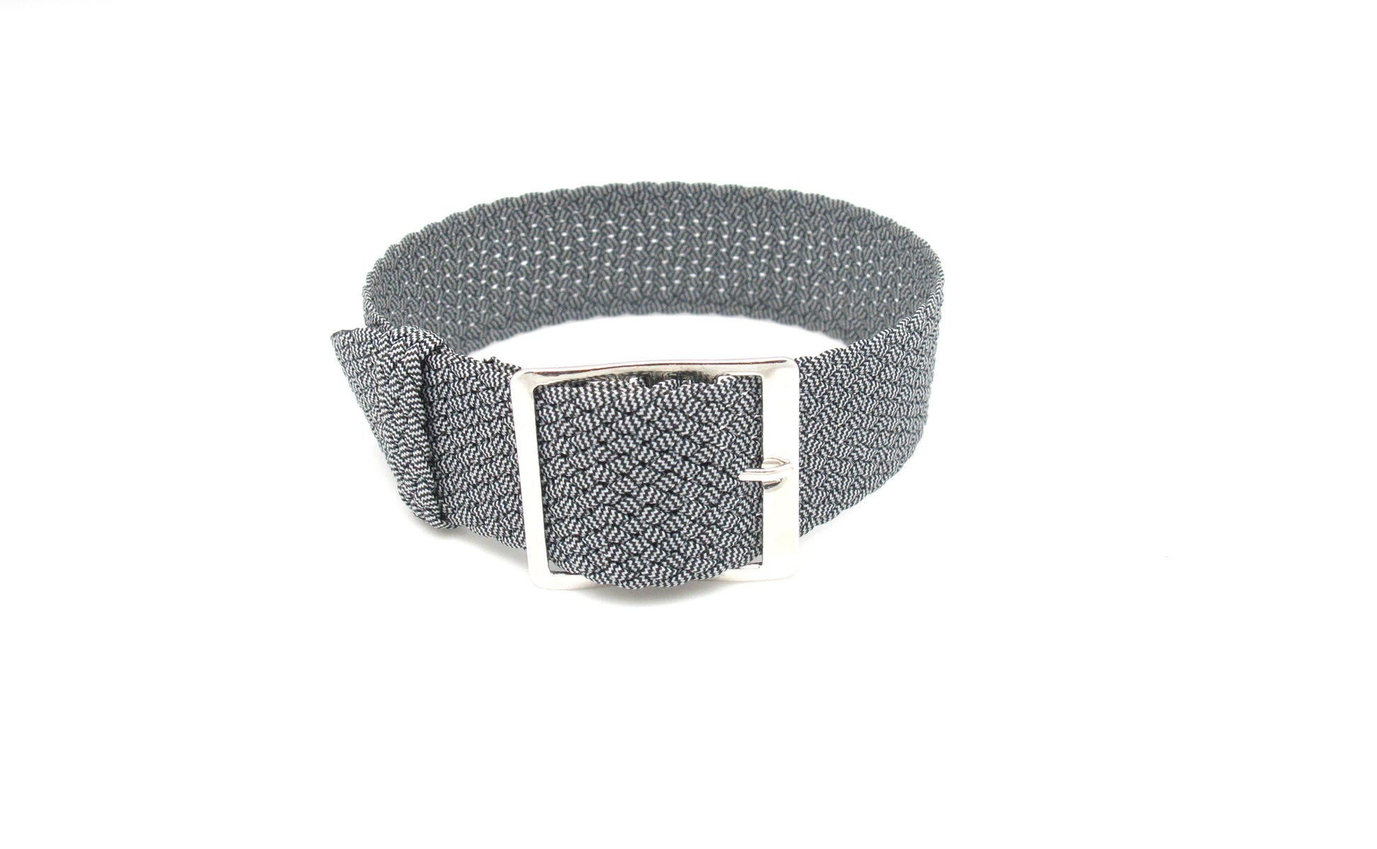 Perlon Watch Strap - Black/White