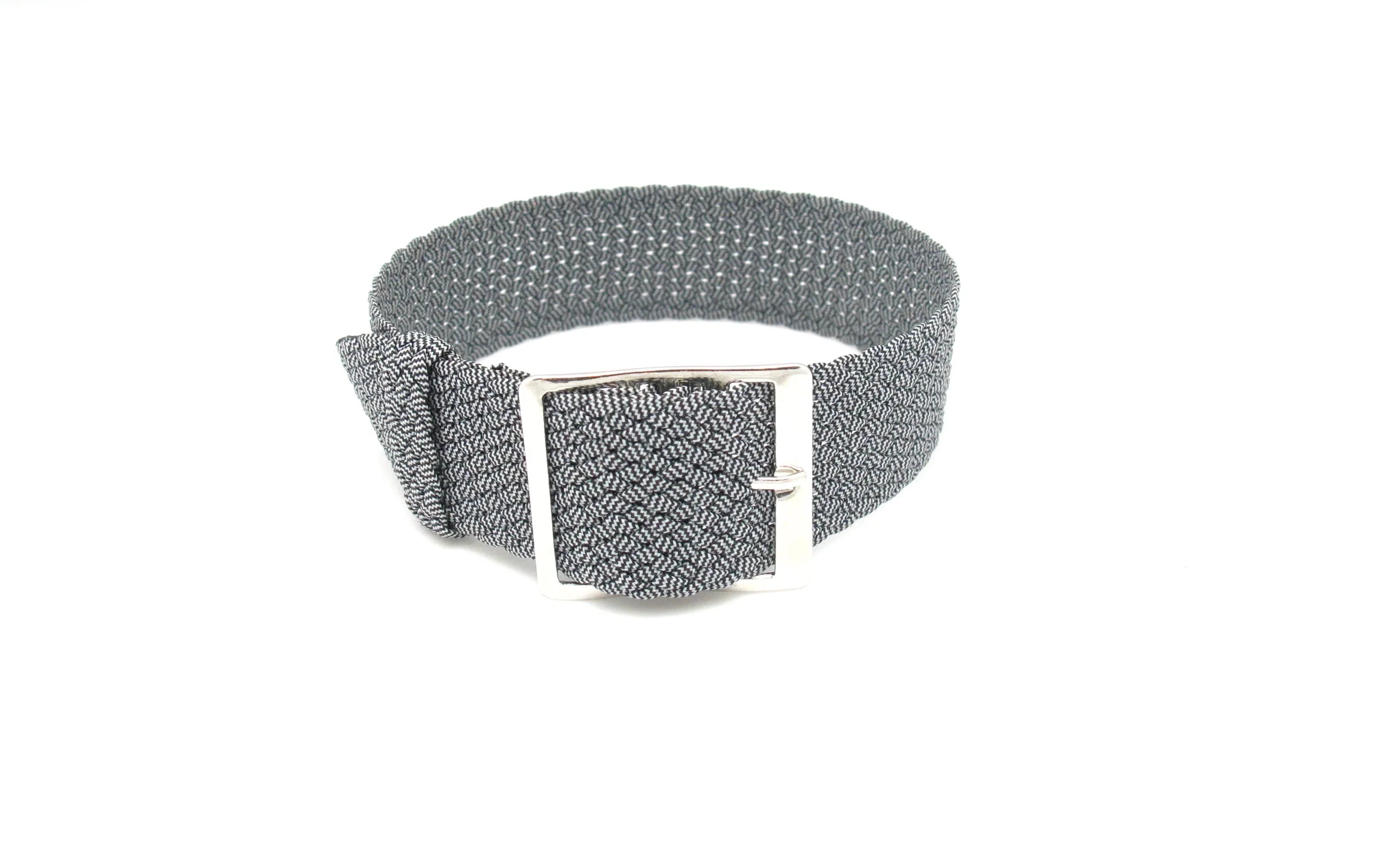 Perlon Watch Strap - Black/White - NATO nylon watch strap