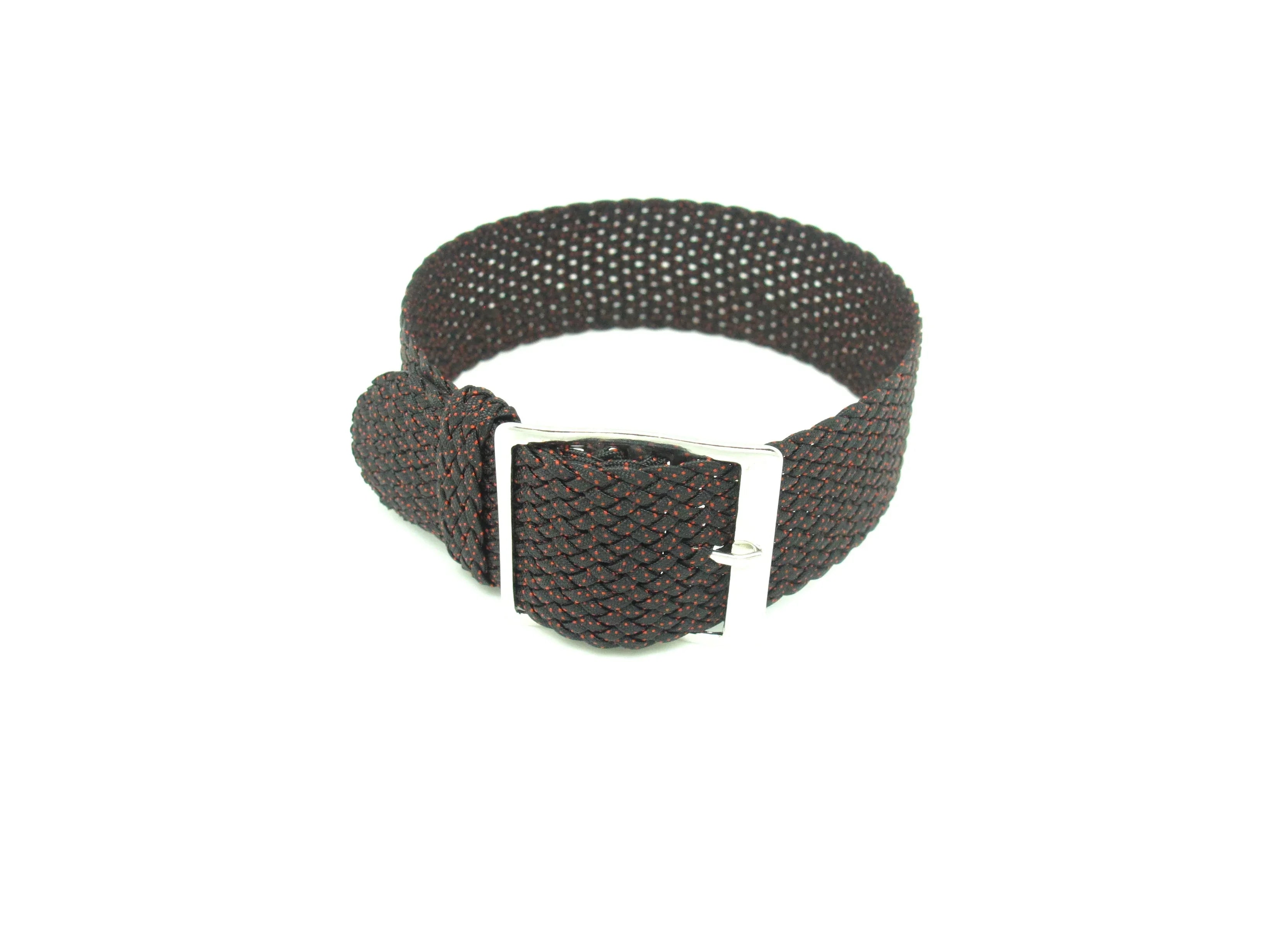 Perlon Watch Strap - Black/Red - NATO nylon watch strap