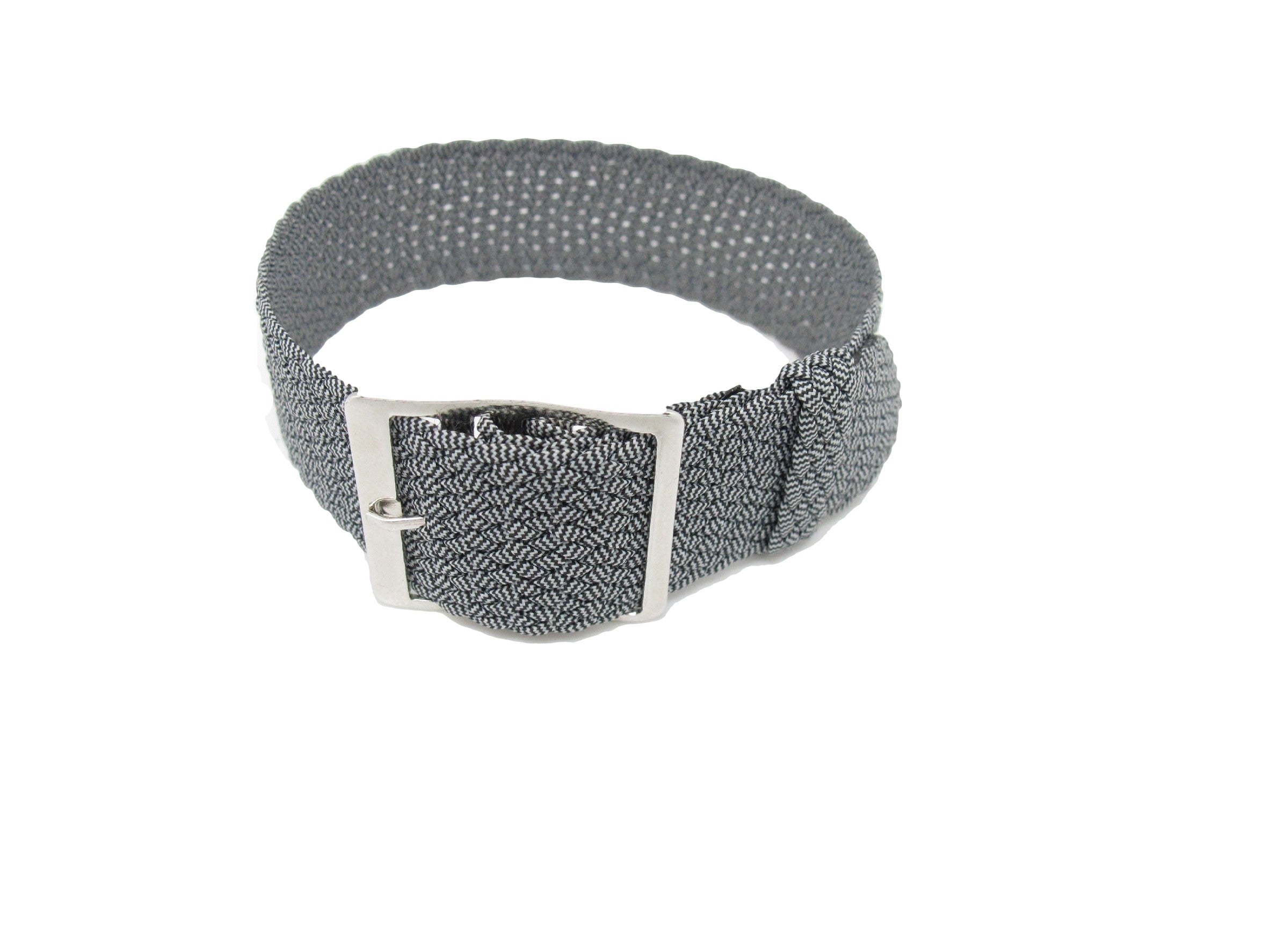 Perlon Watch Strap - Black/Grey