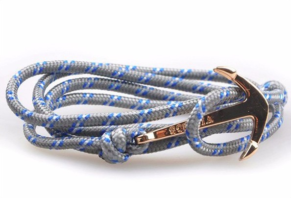 Gold plated anchor bracelet