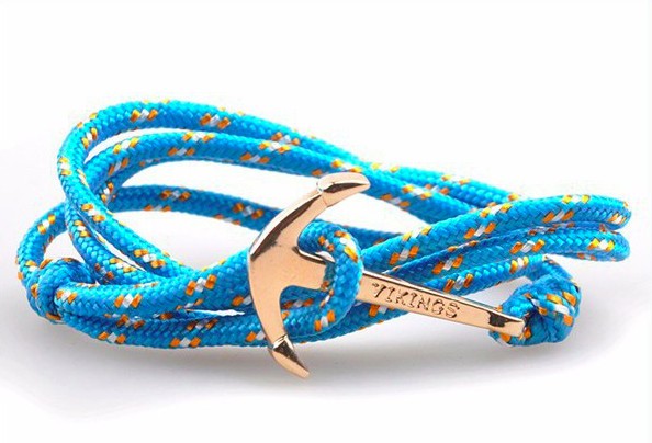 Gold plated anchor bracelet