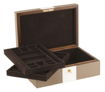 Giobagnara Platinum Jewellery Box with 2 Trays