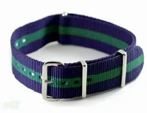 Watch NATO strap Blue/Green - NATO nylon watch strap