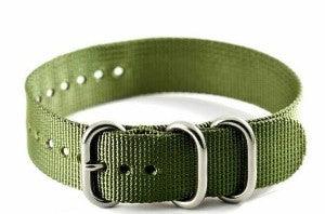 Khaki green NATO Zulu watch strap - NATO nylon watch strap