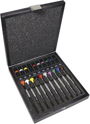 Assortment of 10 ergonomic screwdrivers entirely stainless steel