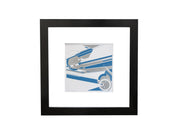 Blue Perpetual Calendar Screen Print - watch accessory