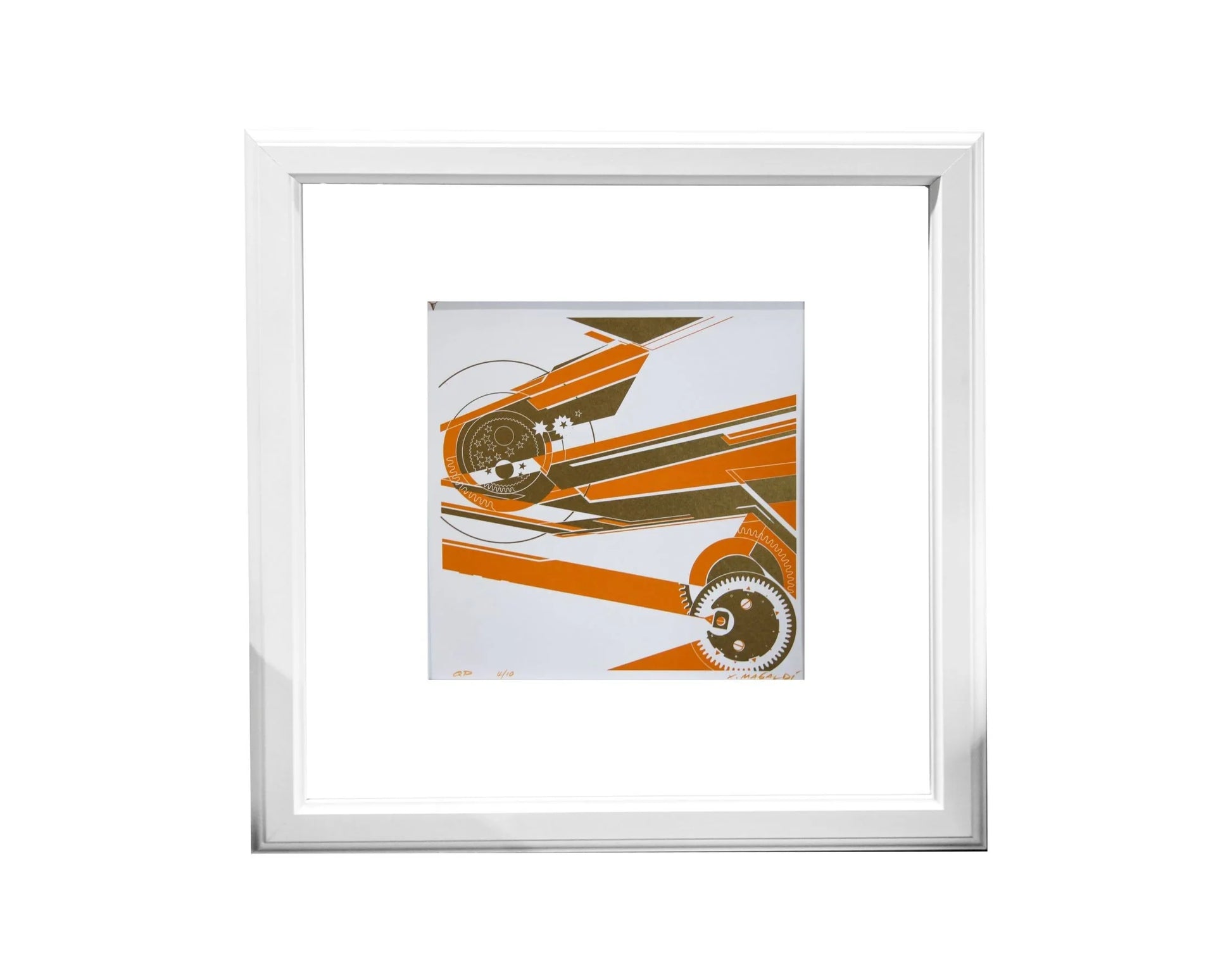 Orange Perpetual Calendar Screen Print - watch accessory