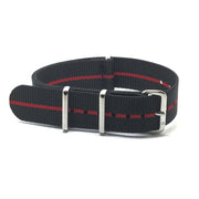 NATO Black/Red - NATO nylon watch strap