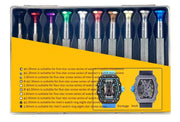 Set of 10 specific screwdrivers for Richard Mille watches - watchmaking tool